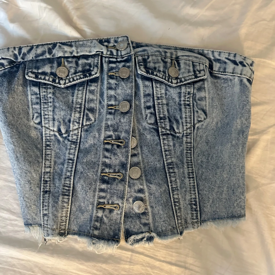 Jeans tubtopp från SHEIN med knappar