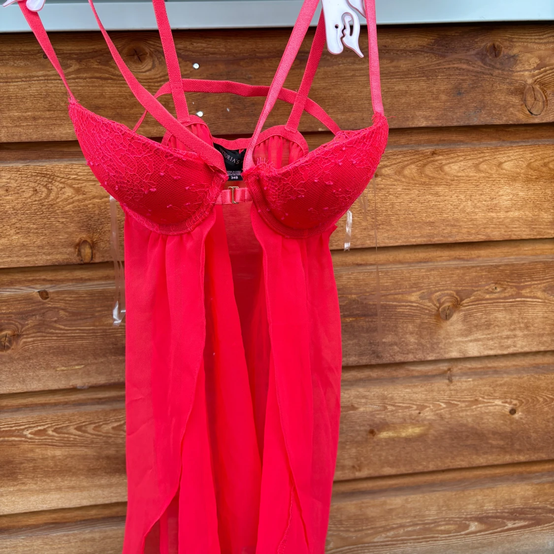 Röd spetsig babydoll från Victoria's Secret - 3