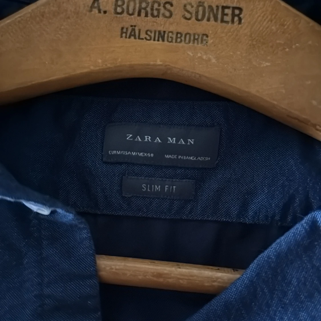 Mörkblå skjorta från Zara Man slim fit - 2