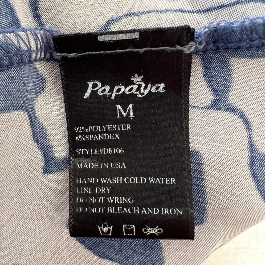 Blå mönstrad långklänning med halterneck - 4