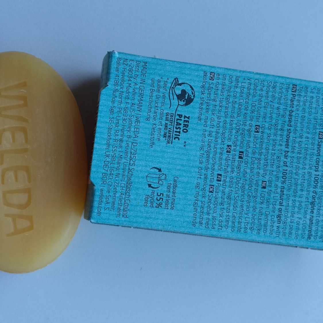 Weleda Shower Bar Geranium + Litsea Cubeba - 1