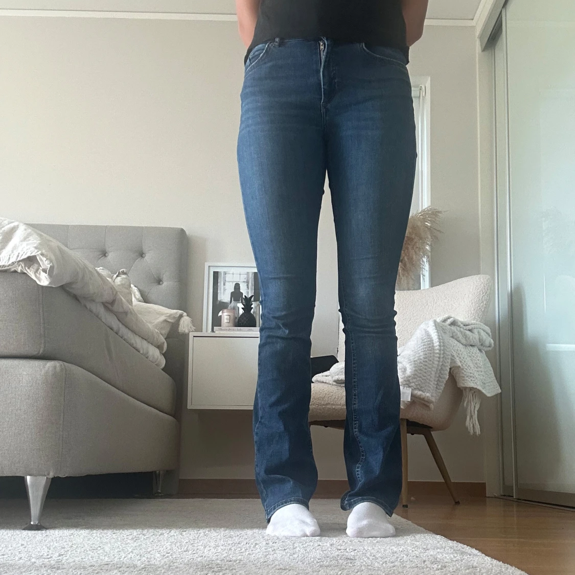 Blå bootcut jeans från ONLY - 3