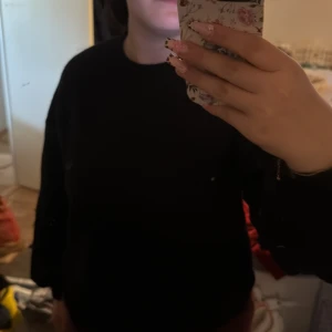 Svart tröja från SHEIN - En enkel svart tröja från SHEIN i storlek L. Tröjan har lång ärm och är tillverkad i ett mjukt, tunt material som känns bekvämt mot huden. Passformen är normal och den är lätt att matcha med olika outfits.