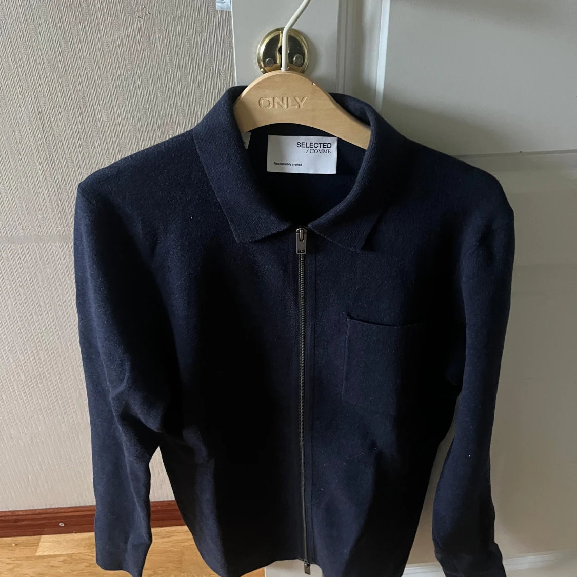 Mörkblå overshirt från Selected Homme