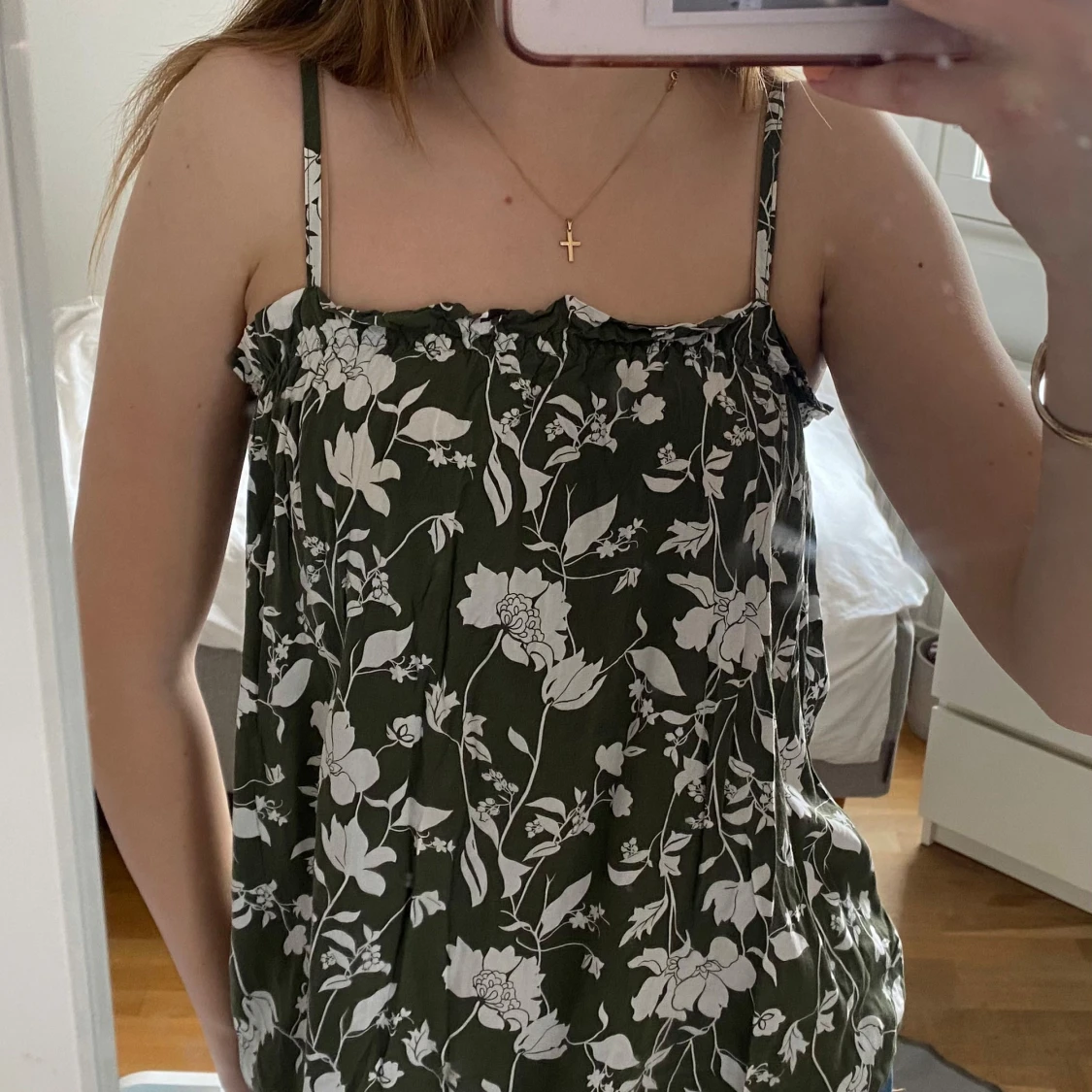 Grön blommig linnetopp från Tezenis - 1