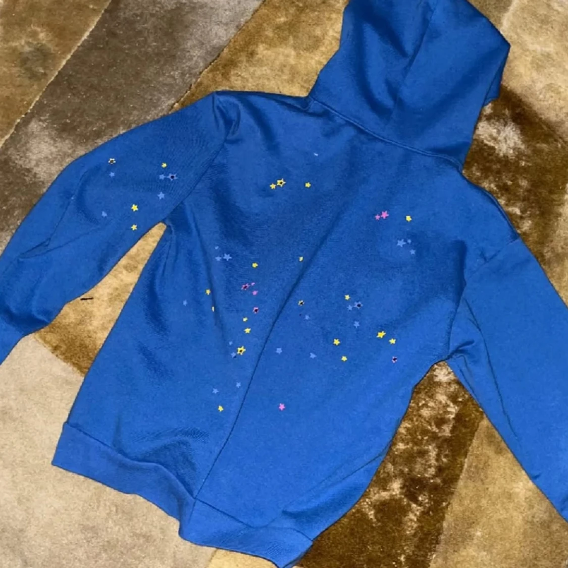 Blå Spider hoodie - 1