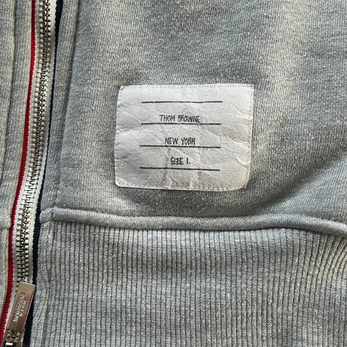 Thom Browne grå zip hoodie - 3
