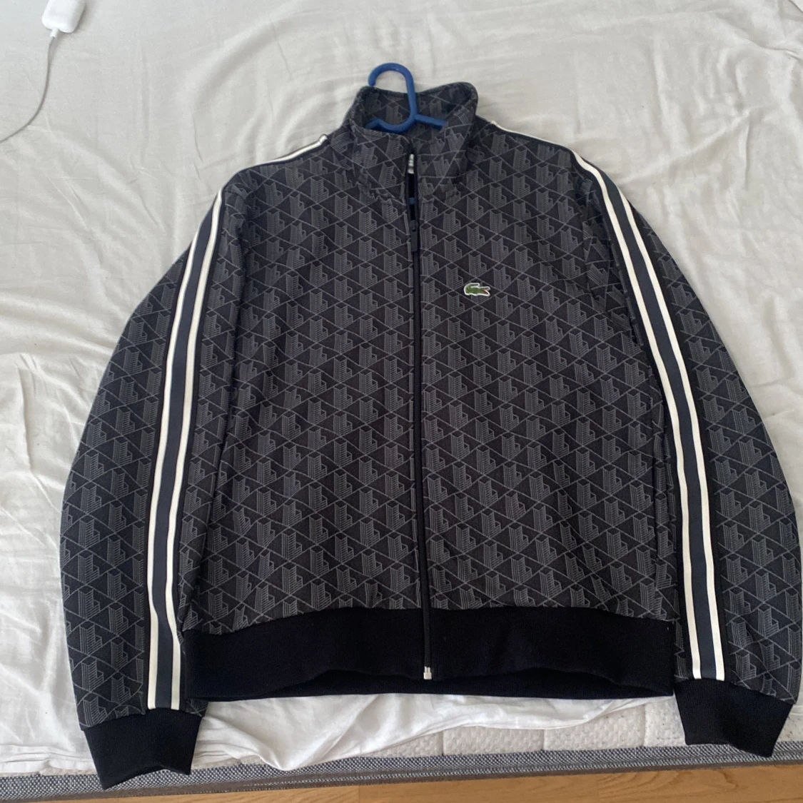 Svart mönstrad track jacket Lacoste