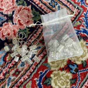 Hår accessoar silverfärgade - Cuffs och ringar 🤍