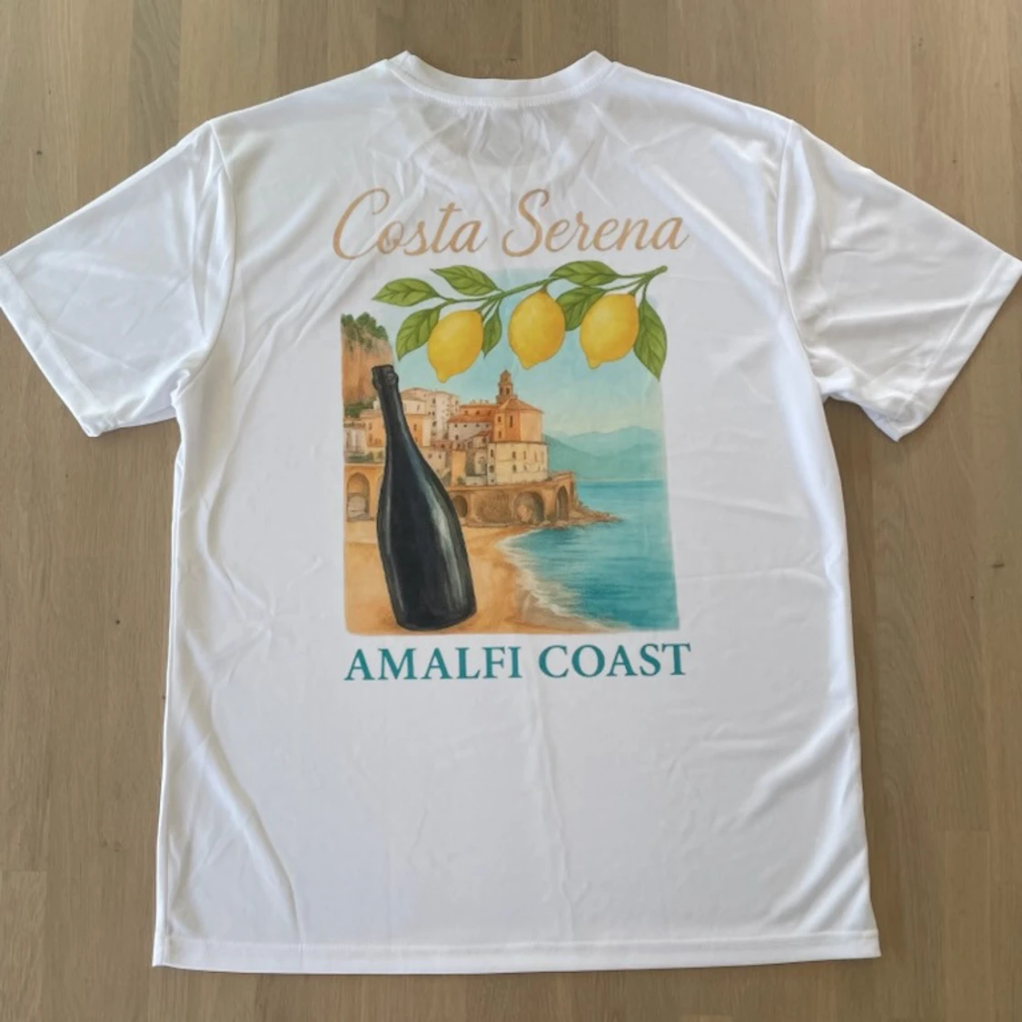Vit Amalfi Coast t-shirt med citrontema - 1