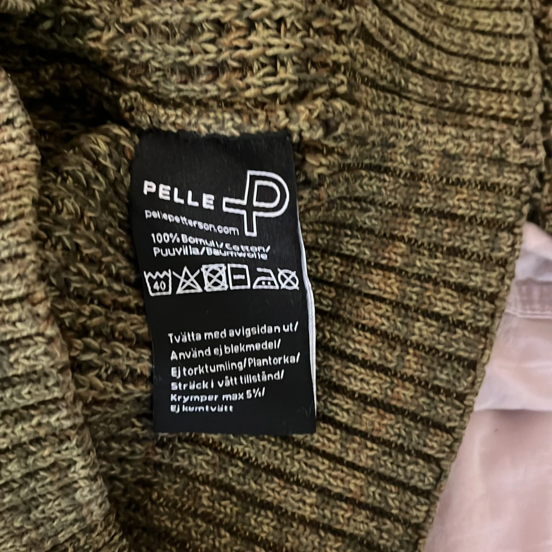 Olivgrön stickad tröja från Pelle P - 3