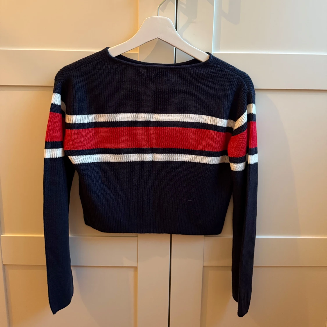 Mörkblå randig stickad tröja H&M - 1