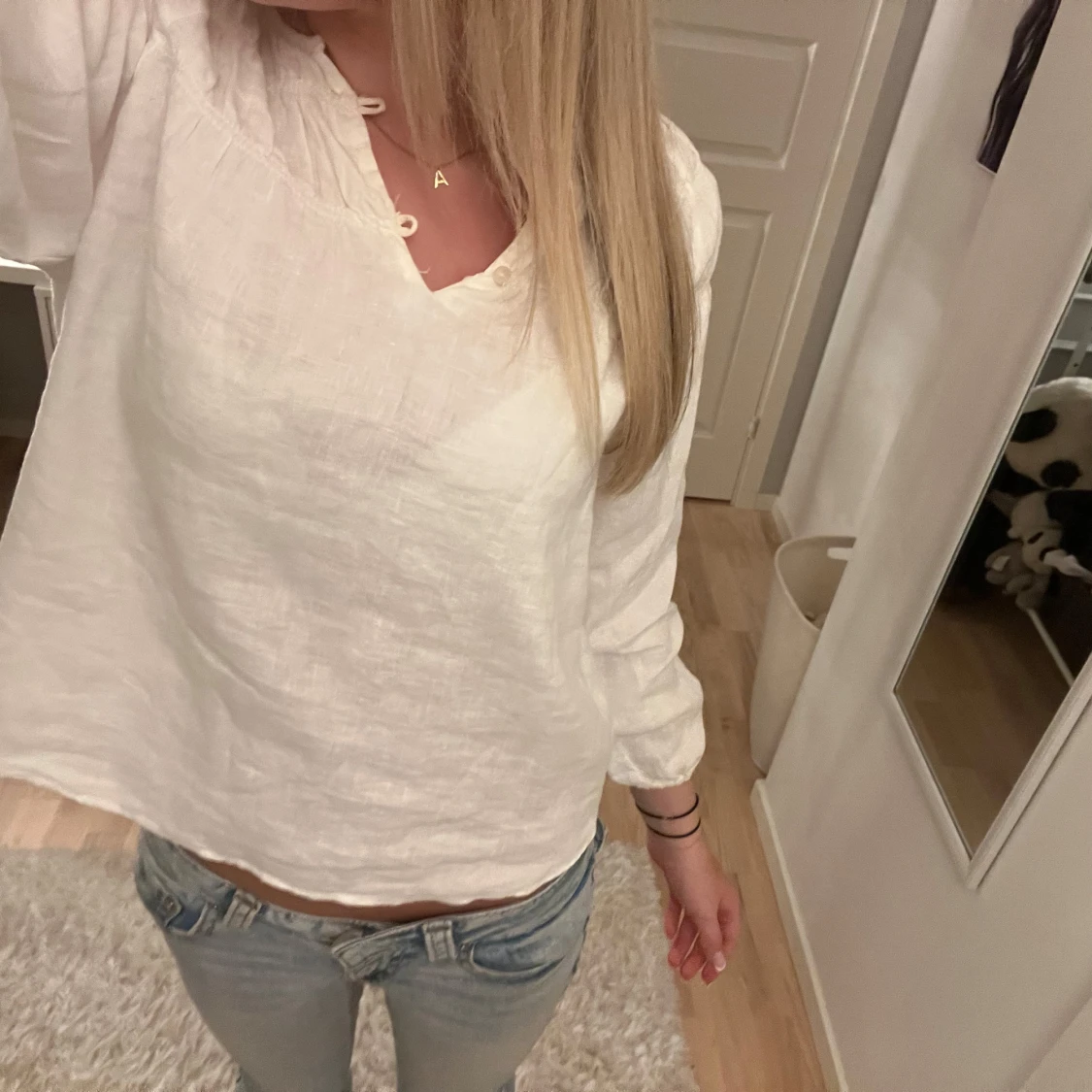 Vit blus i linne från Zara 