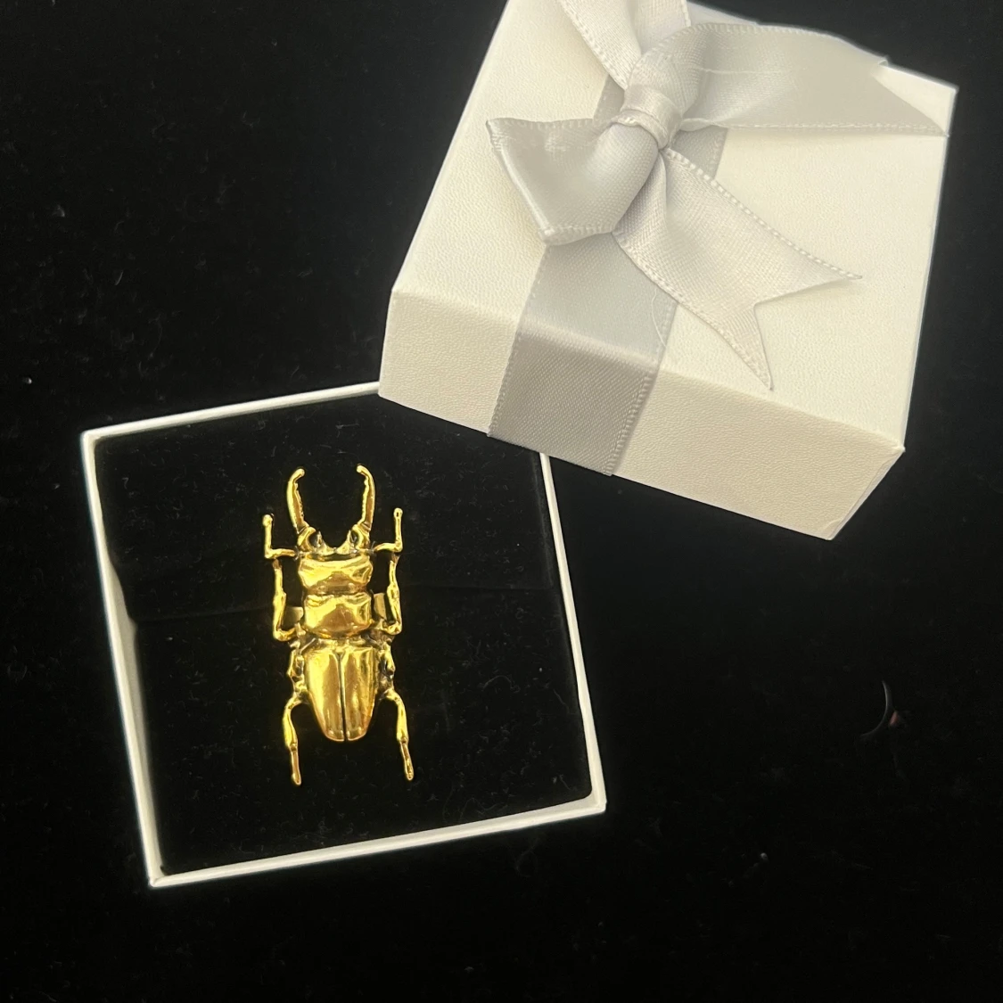 Guldig skalbagge ring 