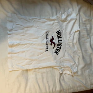 Vit T-shirt från hollister - Vit T-shirt från hollister, tror det är en L men känns som en S-M