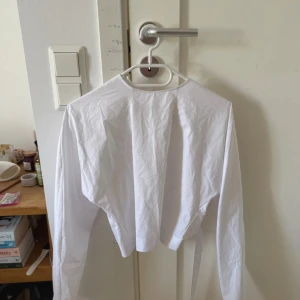 Vit croppad topp med öppen rygg - Super cool topp från Zara! Aldrig använd , prislappen finns kvar 