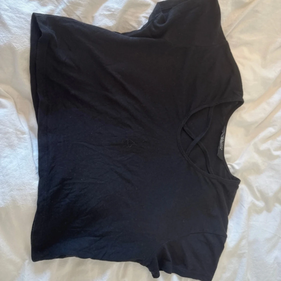 Svart croppad topp från New Look