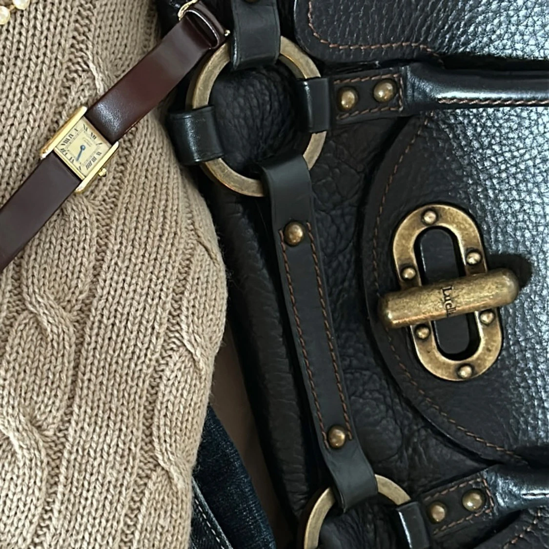 Svart handväska från Luella i skinn - 1