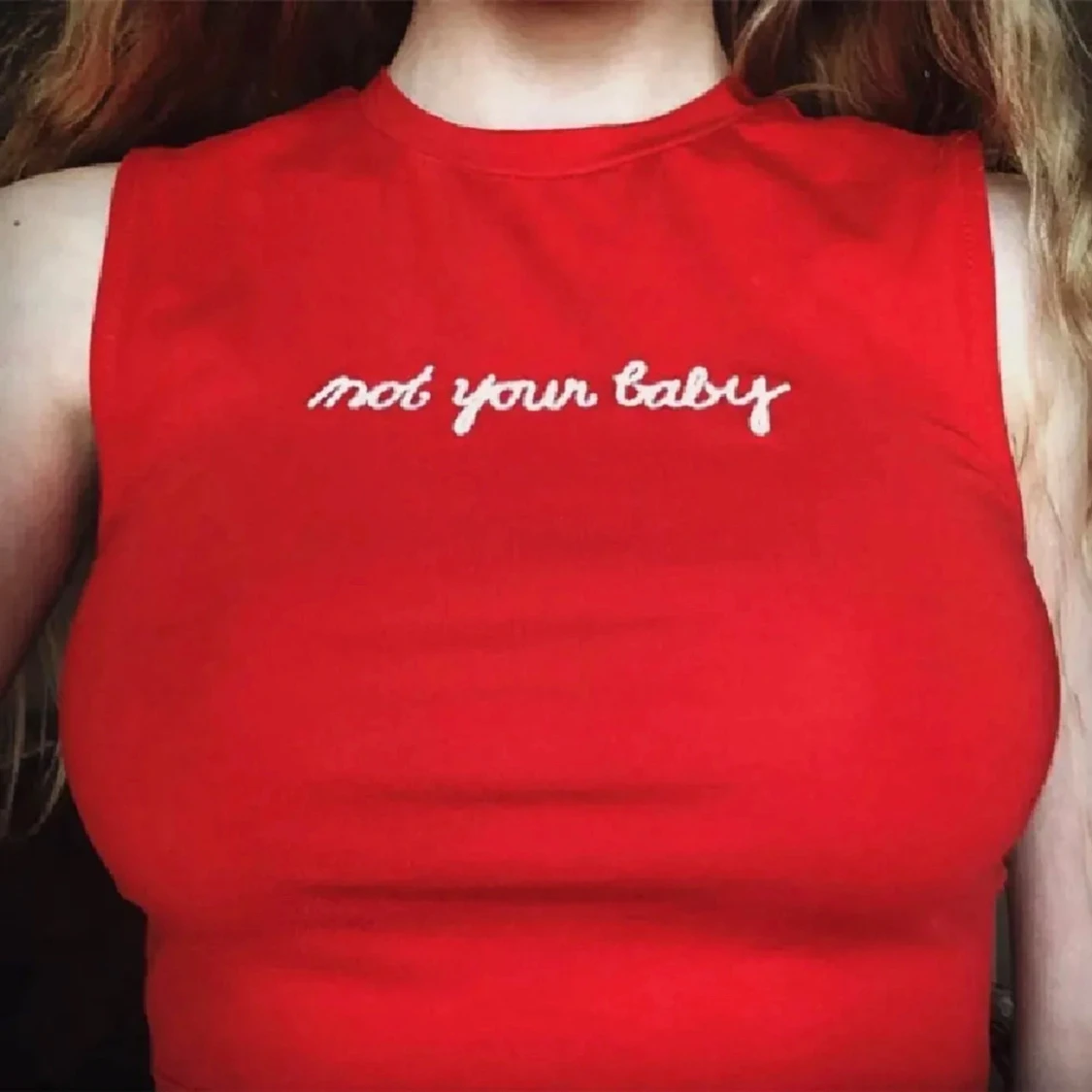 Röd croppad topp - 2