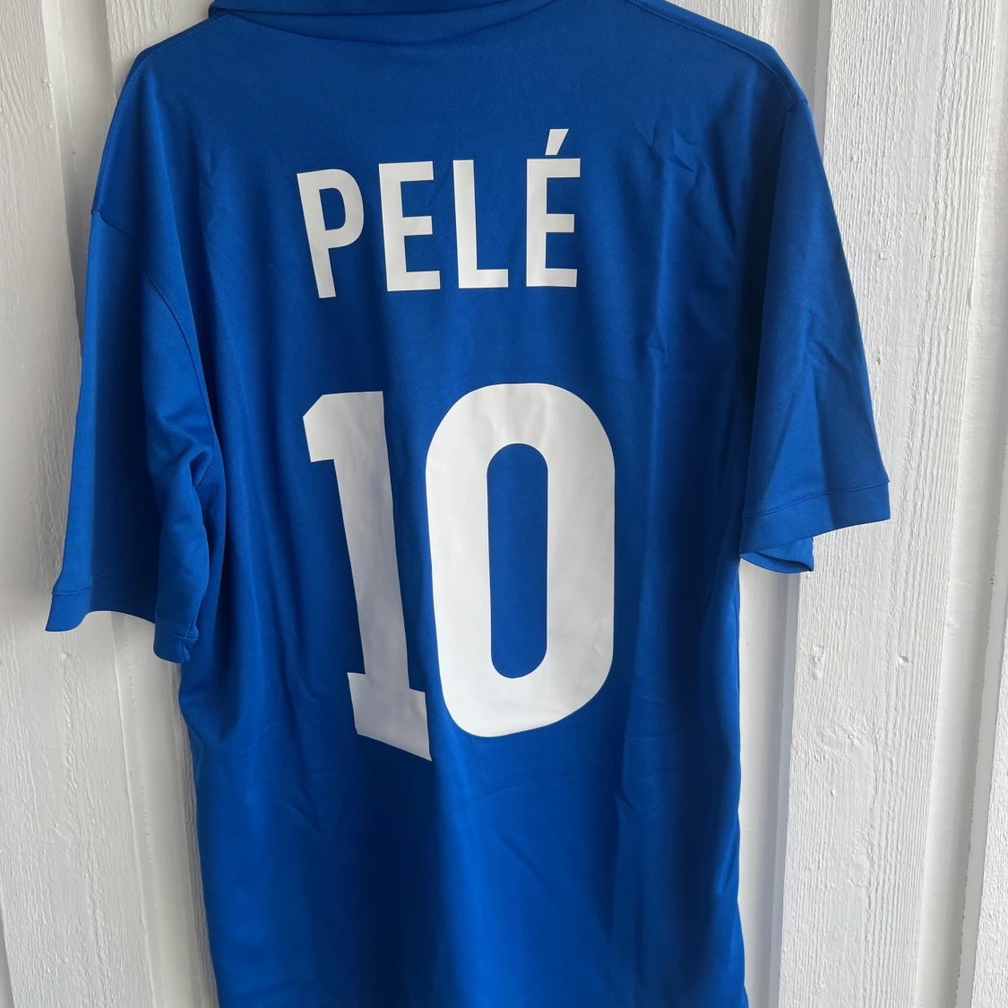 Blå Brasilien Pelé 10 fotbollströja - 1