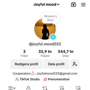 TikTok account  - Säljes: Succé TikTok-konto!  🚀 Ta chansen att äga ett redan framgångsrikt konto med 30 000 engagerade följare! 💰 Genererar en bevisad månadsinkomst på 20–30 € – din nya passiva inkomstkälla! 📈 Höga visningar och aktivt engagemang gör detta till en perfekt start i sociala medier. 💸 Endast 3000 kr – en investering i din digitala framtid.  Är du redo att ta nästa steg? Kontakta oss nu!