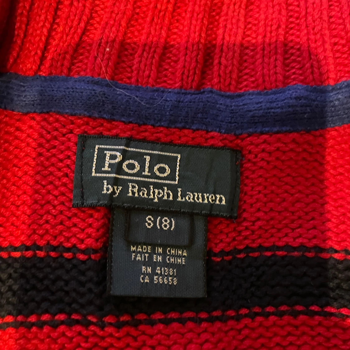 Röd och svart randig tröja från Polo Ralph Lauren - 1