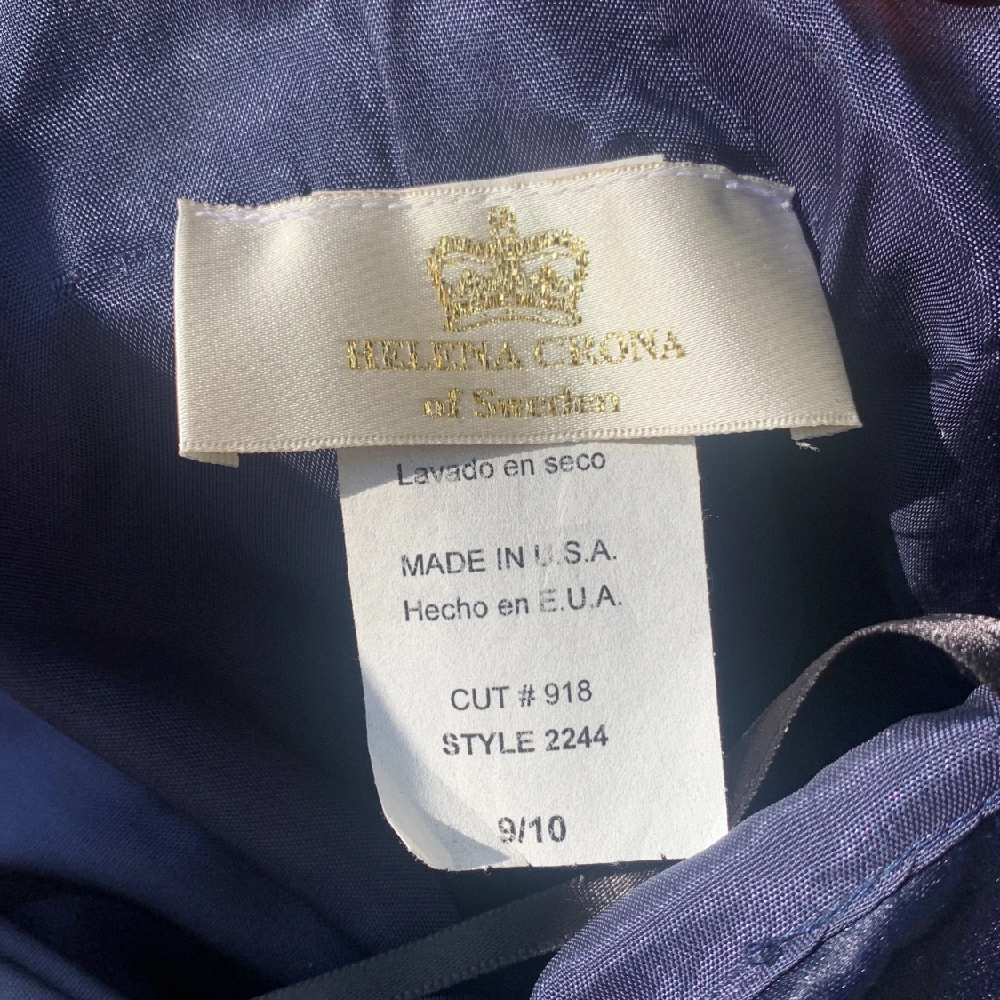 Mörkblå långklänning från Helena Crona - 1