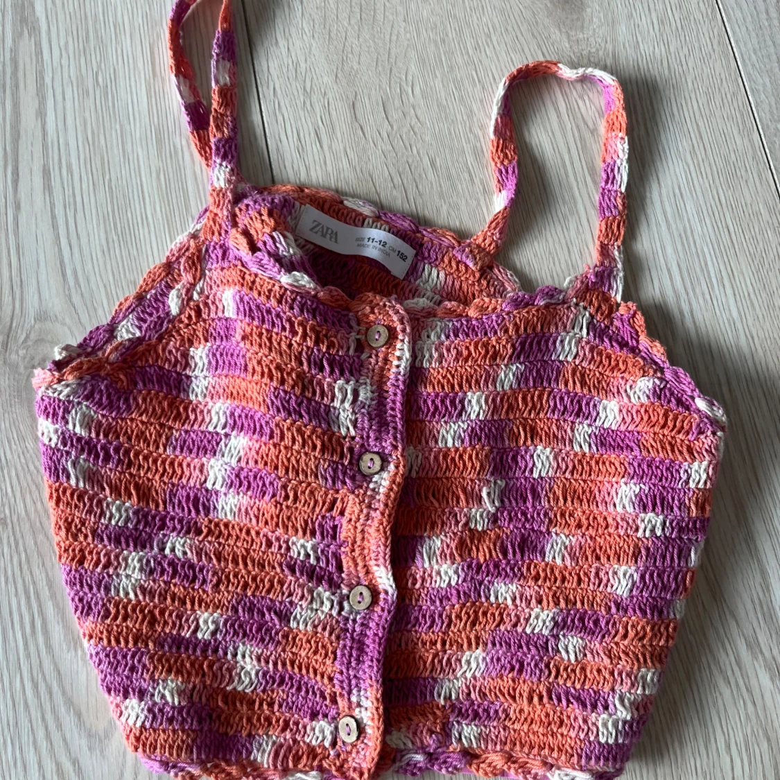 Färgglad virkad topp från Zara