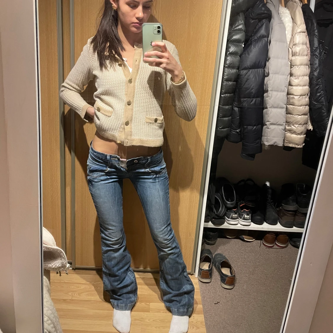 Lågmidjade bootcut jeans  - 3