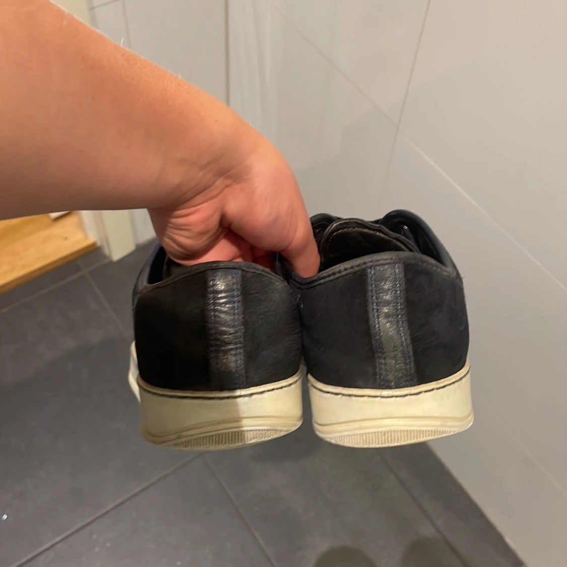 Svarta Lanvin sneakers i mocka  - 3