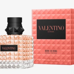 Valentino parfym💓 - Valentino Donna Born In Roma Coral Fantasy EdP, 30 ml. Flaskan är lyxigt mönstrad i glas med korallrosa och transparent design samt svart, nitat lock. Förpackningen är korallfärgad med svart etikett och roséguldfärgad text. Perfekt för dig som gillar exklusiva dofter.