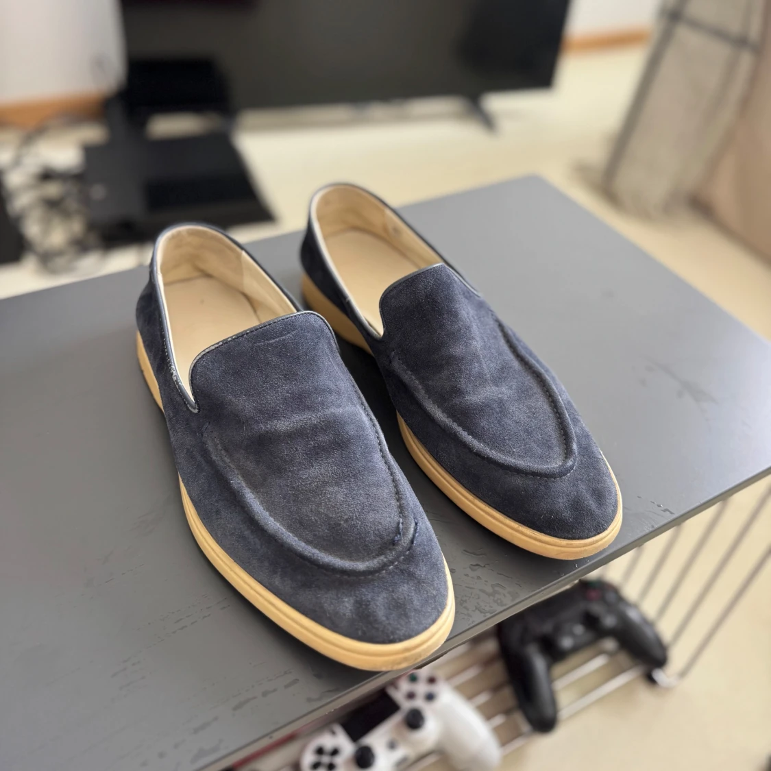 CQP debonair suede loafers