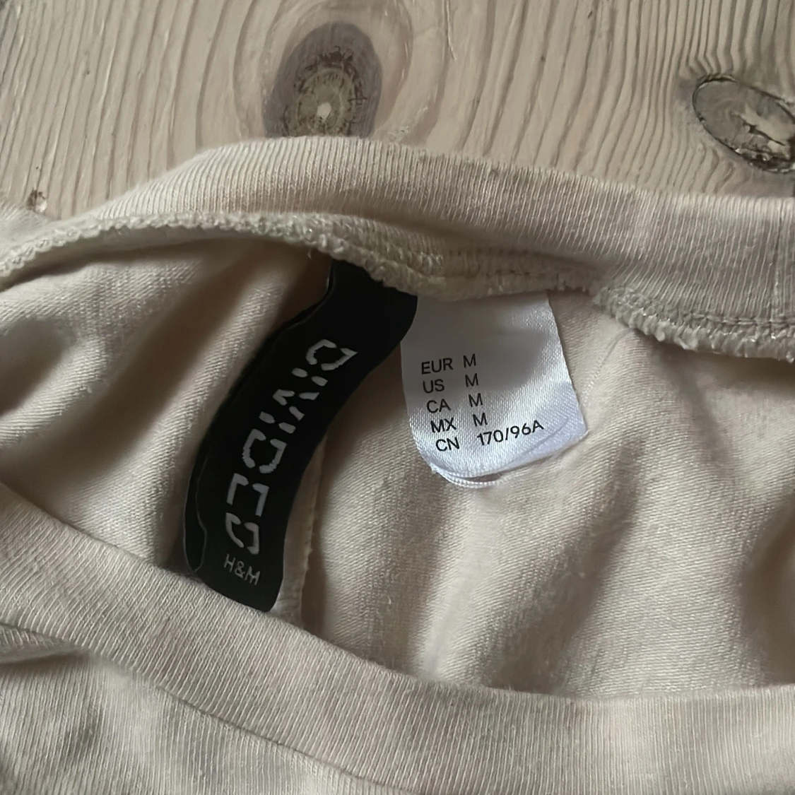 Beige snörad topp från H&M  - 3