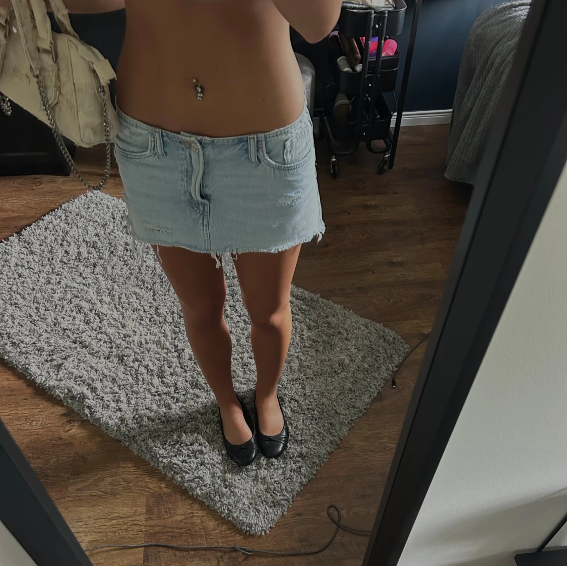 Lågmidjad jeanskjol  - 1