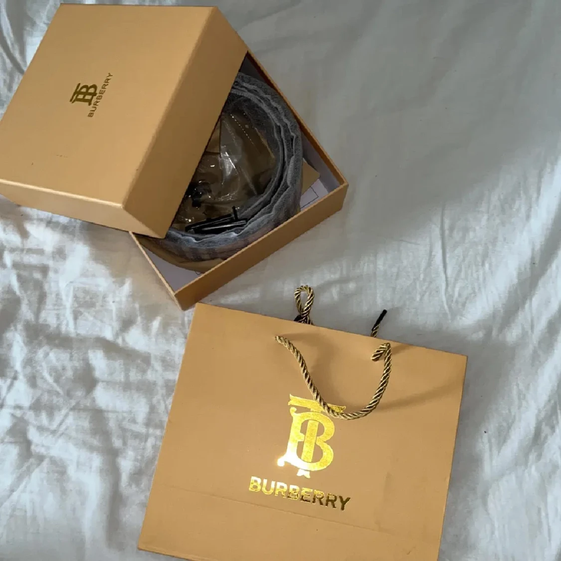 Burberry vändbart skärp med monogram - 3