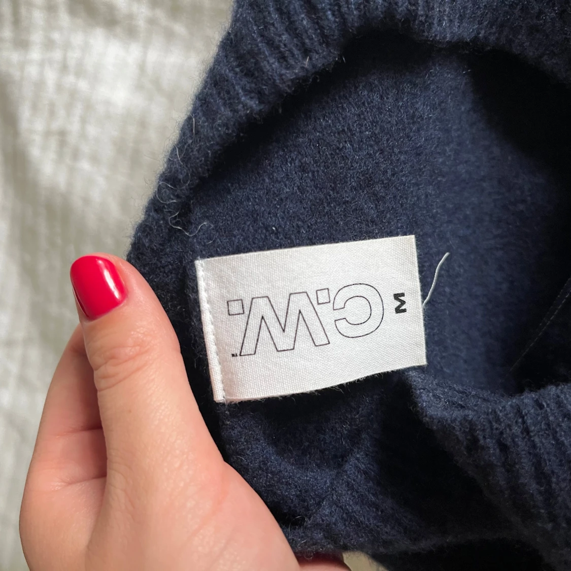 Mörkblå stickad tröja från C.W. - 4