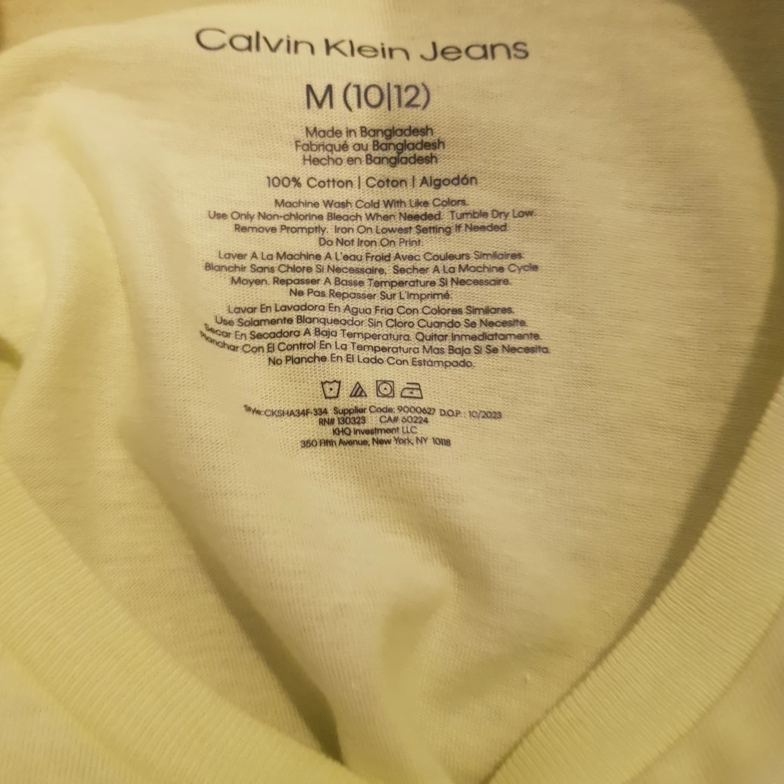 Gul t-shirt från Calvin Klein Jeans - 2