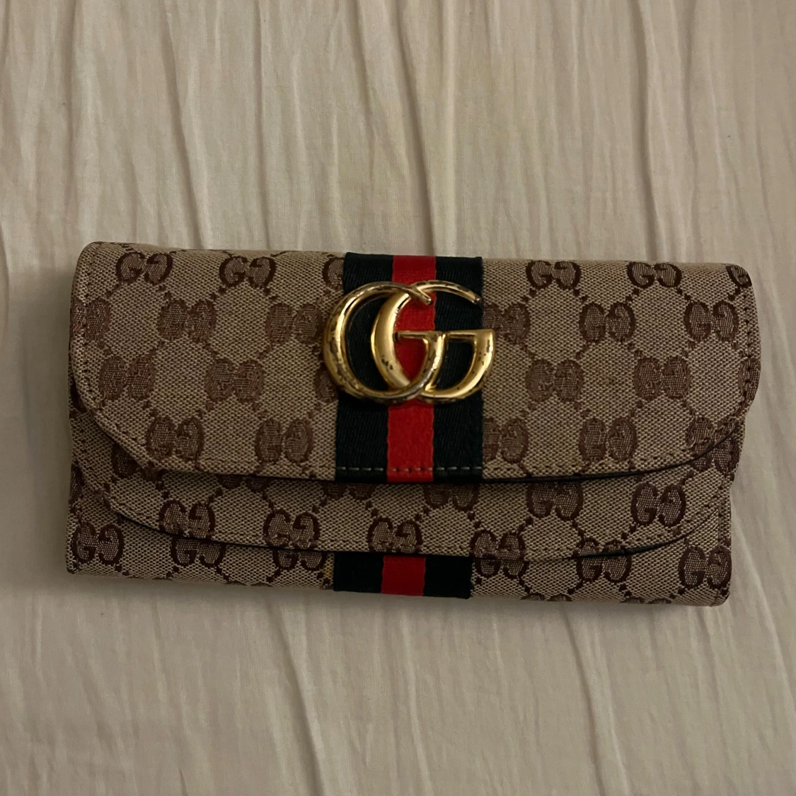 Beige plånbok GG-logga - 1