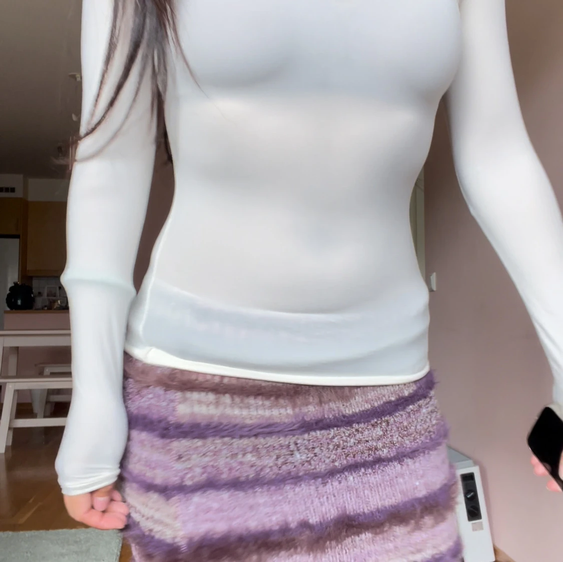 Ljusgul långärmad topp - 4