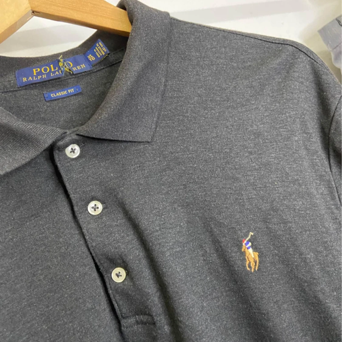 Mörkgrå pikétröja från Polo Ralph Lauren - 2