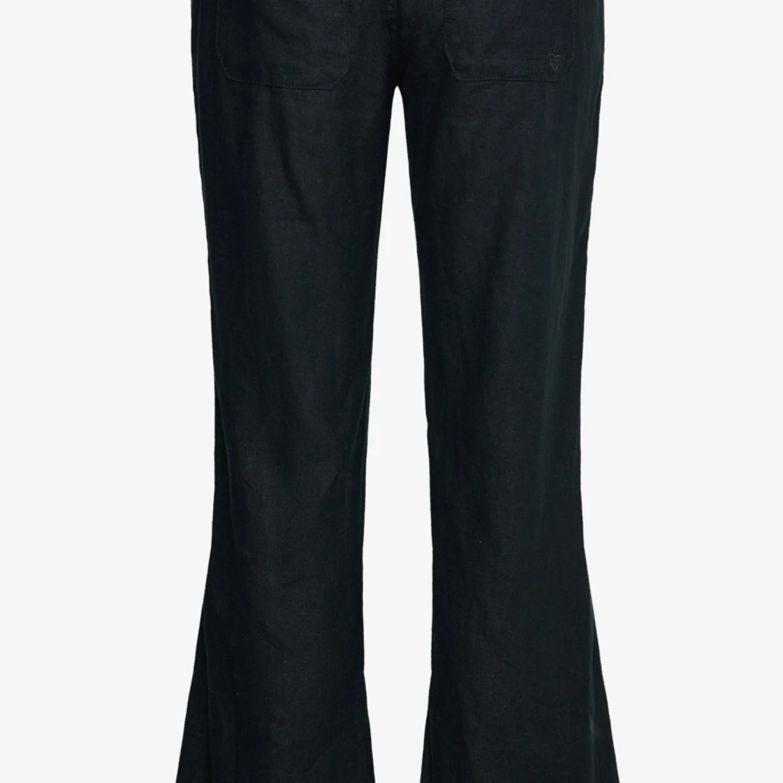 Svarta linnebyxor med snörning - 2