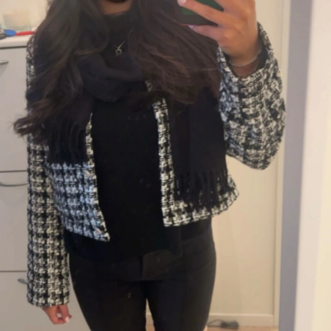 Svartvit rutig kavaj - 1