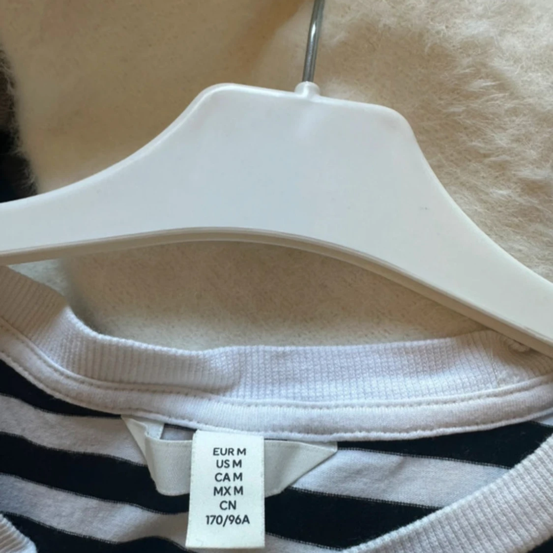 Randig långärmad tröja svart/vit M - 2