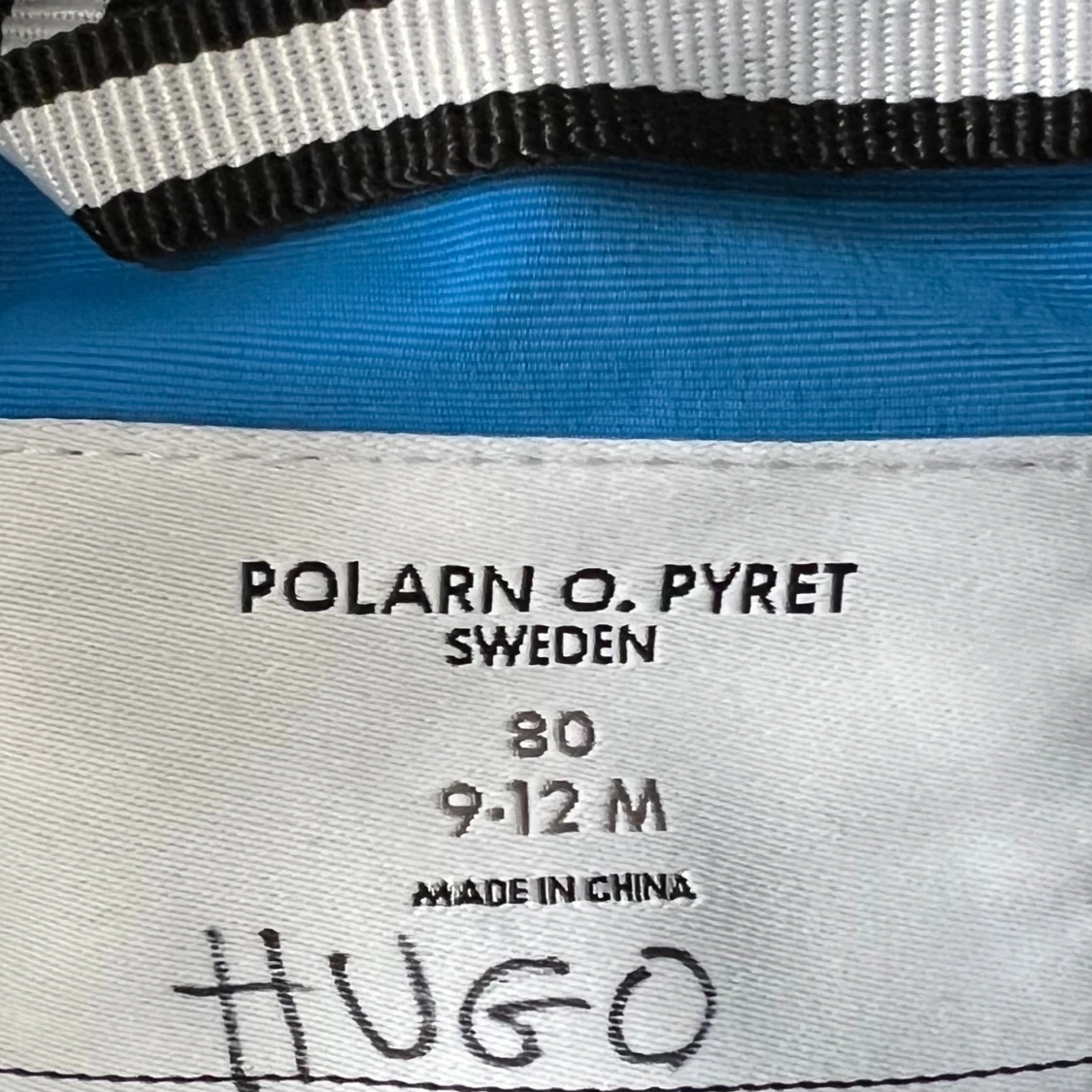 Blå vindjacka Polarn O. Pyret strl 80 - 3