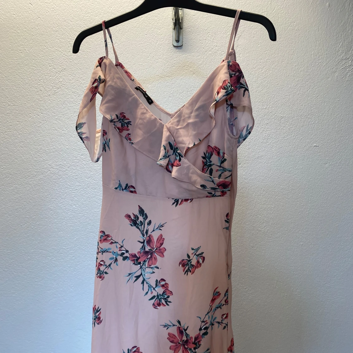 Ljusrosa blommig långklänning Rut&Circle - 2