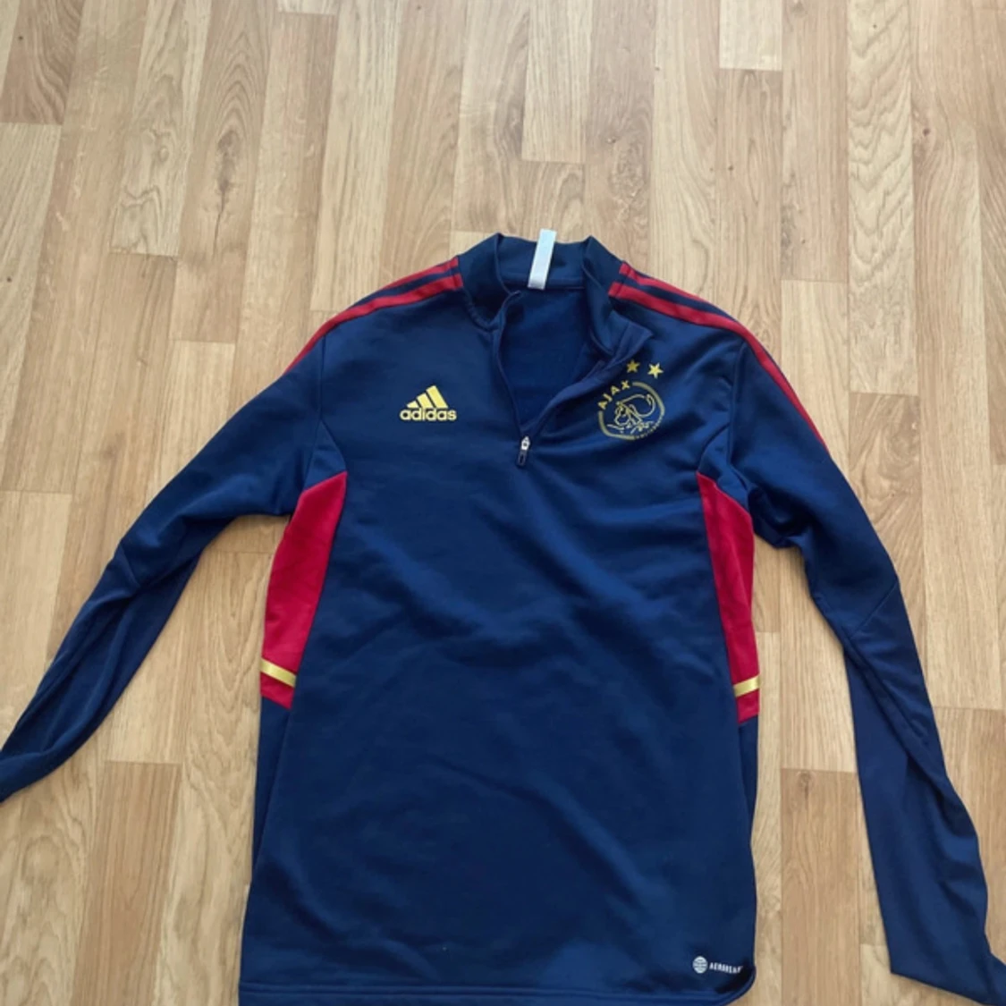 Ajax x Adidas blå långärmad träningströja - 1