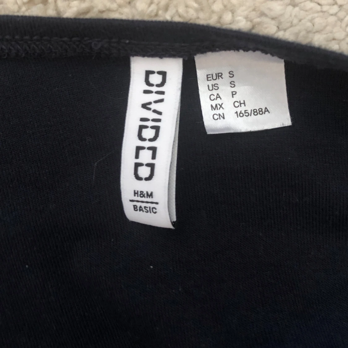 Marinblå offshoulder topp från H&M  - 4