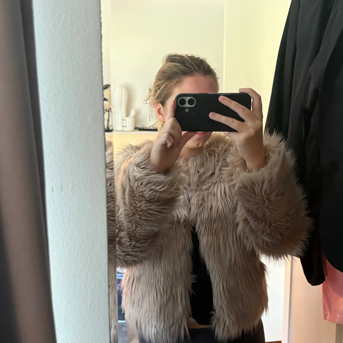  fluffig pälsjacka - 1