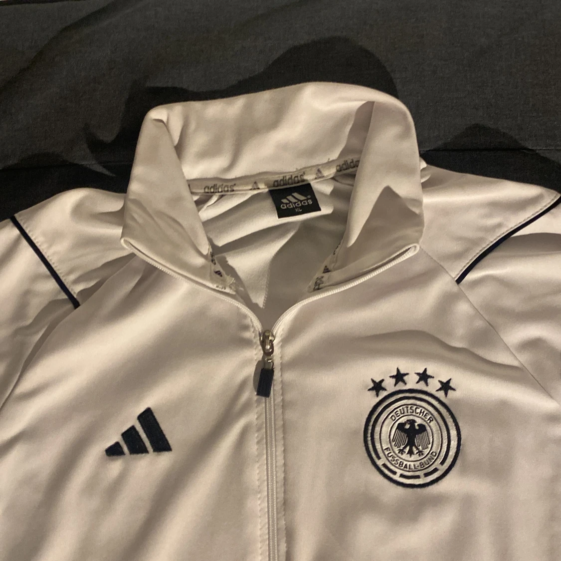 Vit Adidas Tyskland track jacket - 1