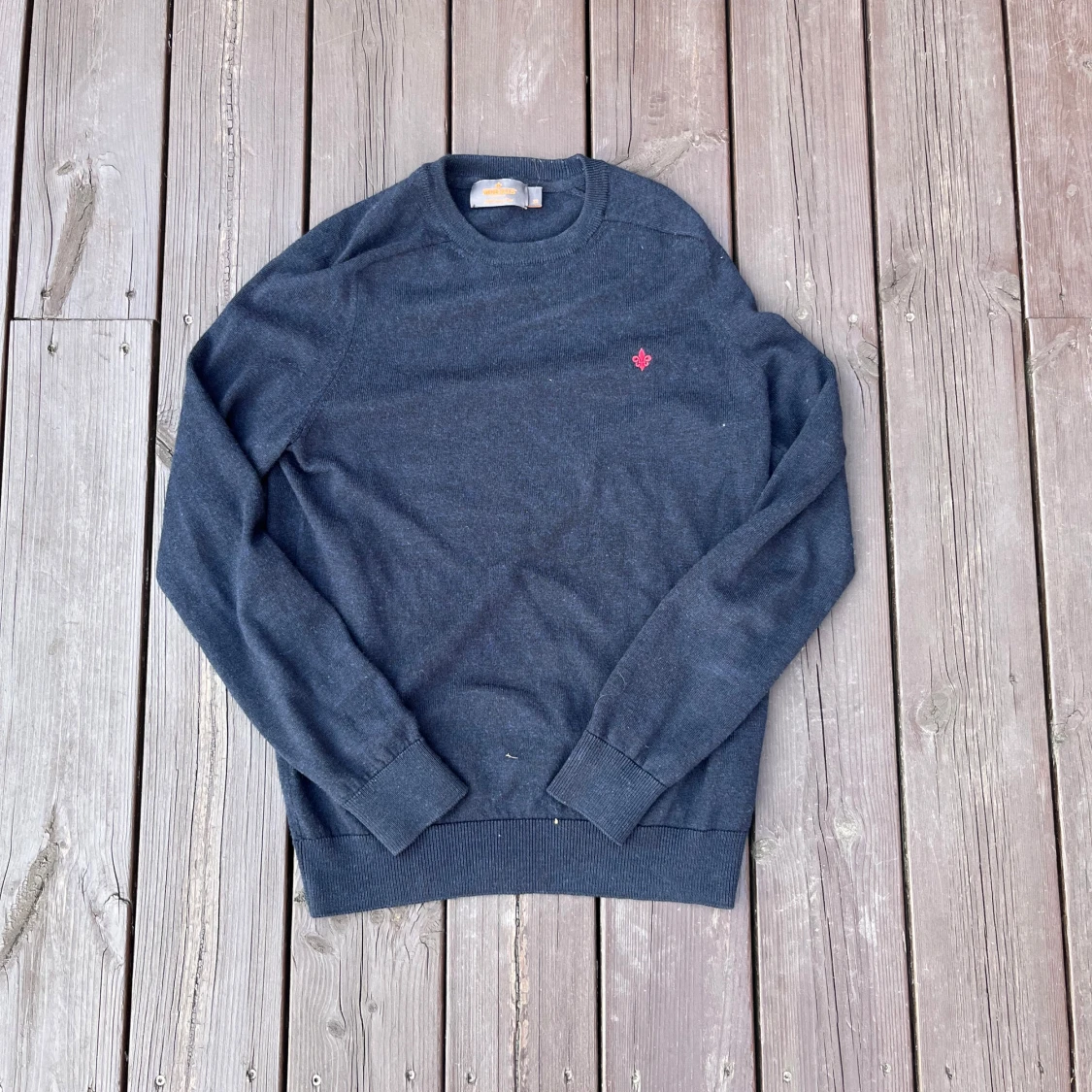 Mörkblå merinoullströja Morris XS